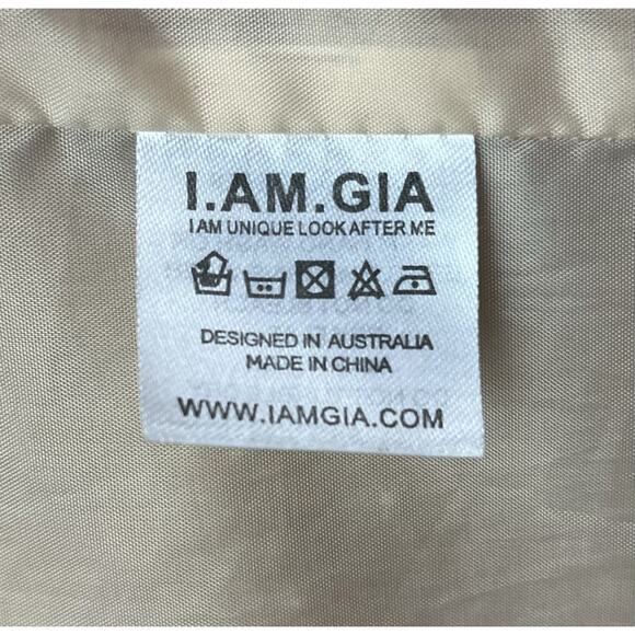 I. AM. GIA Pixie Sherpa Fleece Jacket Oversized Teddy Coat Camel Size Small - Picture 8 of 9